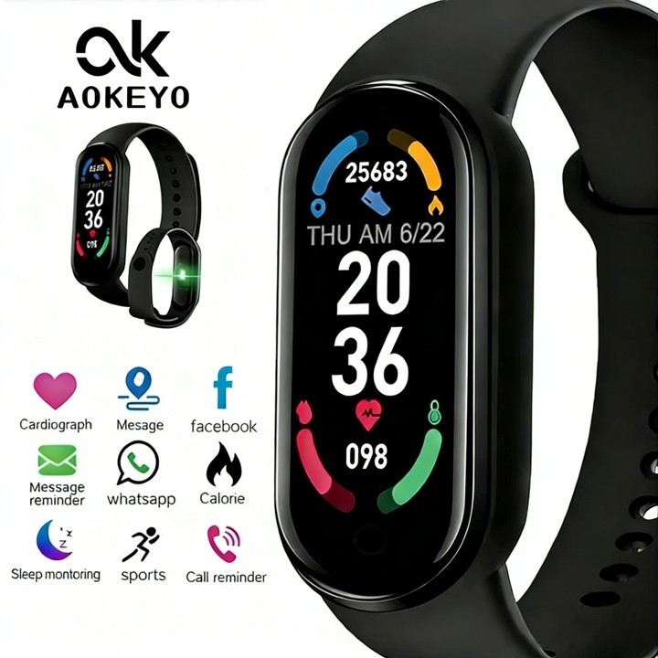 AOKEYO M6 Smartwatch Bluetooth Smartband Fitness Tracker Col