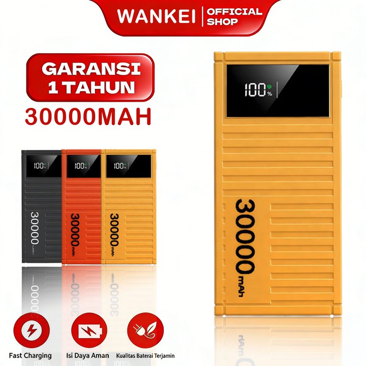WANKEI LENTIVEN Powerbank 30000mah Fast Charging Led Display