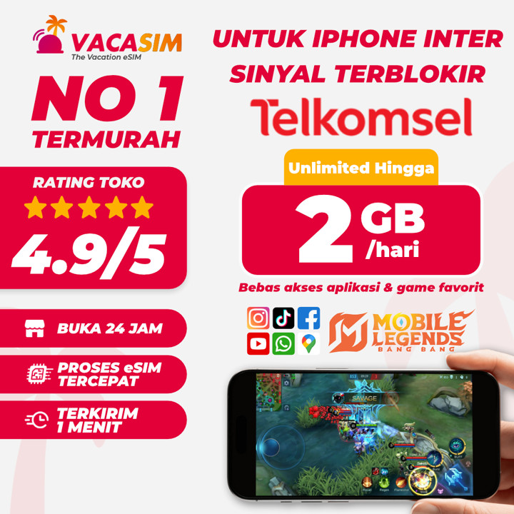 eSIM Roaming Telkomsel Indonesia | eSIM Anti Blokir IMEI iPh