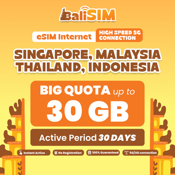 eSIM Singapore Malaysia Thailand Indonesia Kuota Besar Hingg