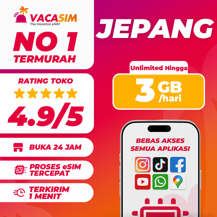 eSIM Jepang Unlimited Internet Langsung Aktif | eSIM Travel 