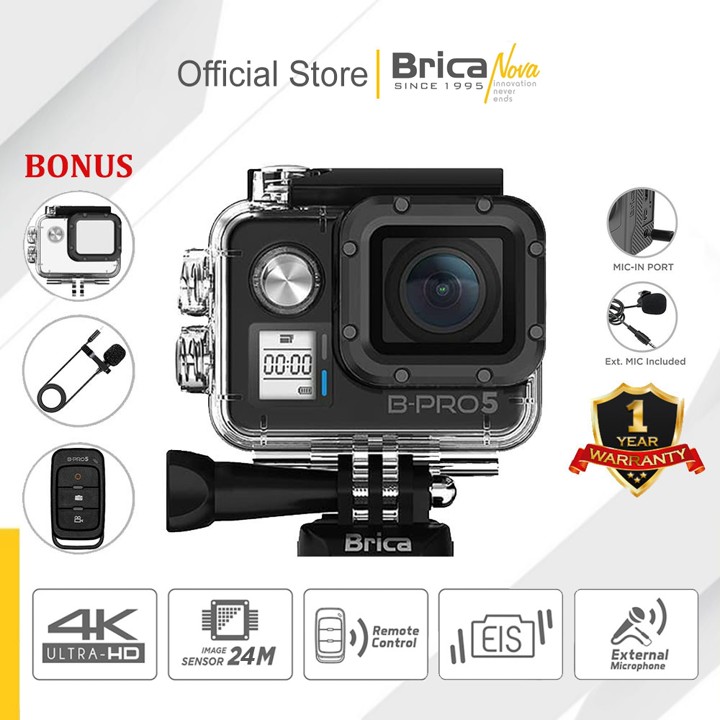 Brica BPRO5 Alpha Edition All Series Action Camera + Gratis 