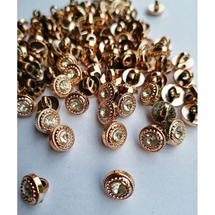 Kancing Jamur Berlian kesan mewah 100 pcs Diameter 11 mm