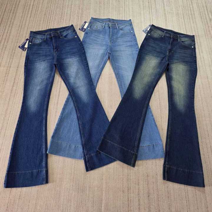 Cutbray Jeans Janita Higwaist Lipat Kaki Besar Jeans Strech 