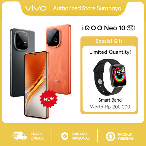 vivo iQOO Neo 10 12+256GB,1st Snapdragon 8s Gen 4 + Q1 (Dual Chipset), 7000 mAH 