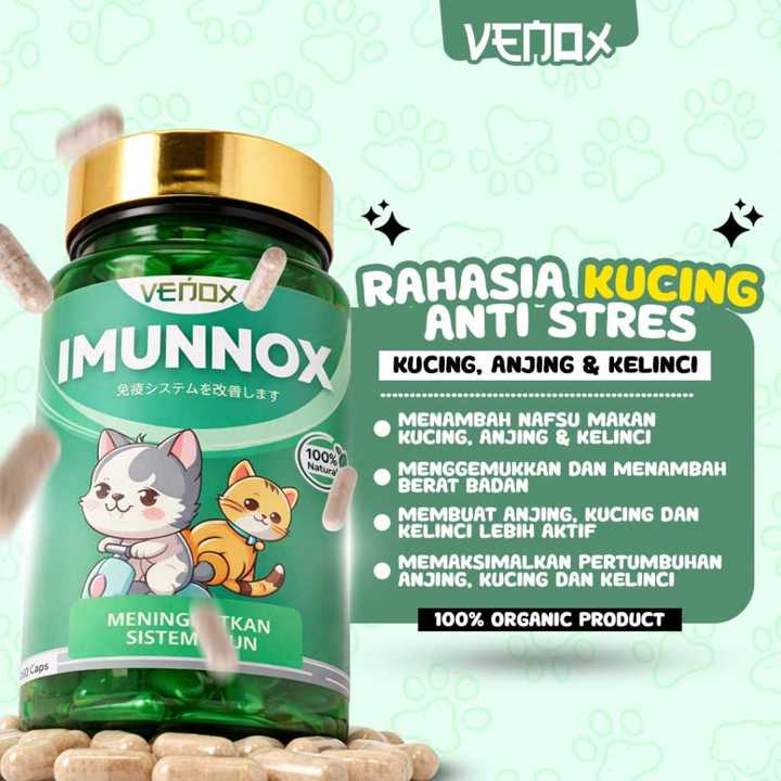 IMMUNOX 1 KAPSUL - Vitamin Imun Kucing Anti Virus Stress Men