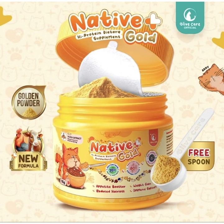 native plus gold vitamin kucing olive care 110gr