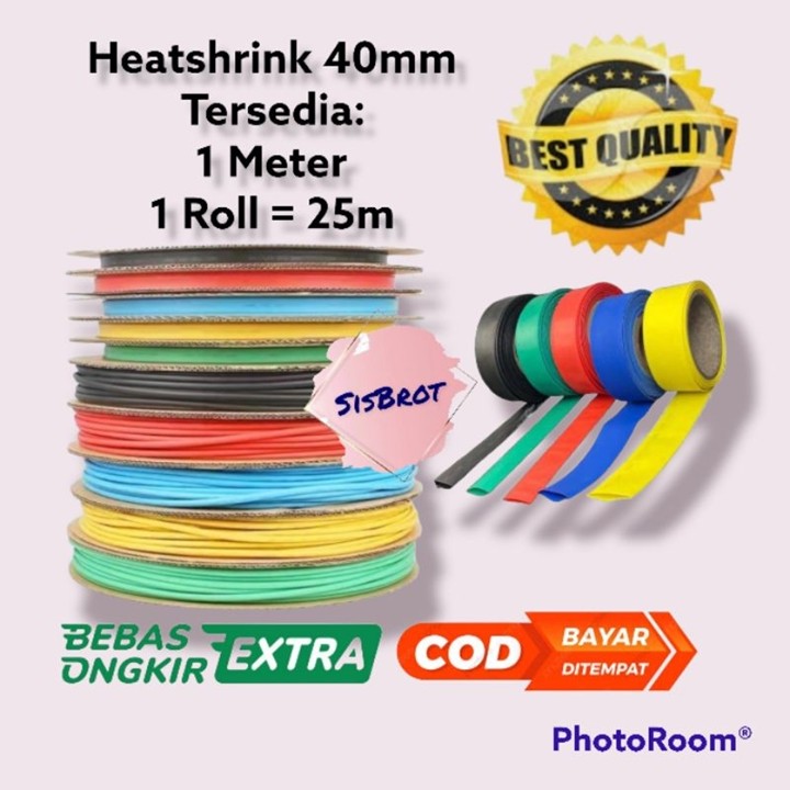 HEATSHRINK TUBE/SELONGSONG KABEL BAKAR/INSOLASI 40MM/PER-MET