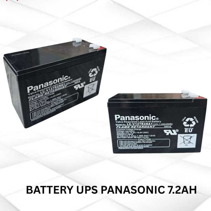 Batre Battery Baterai UPS Panasonic 12V 12 V 12Volt 7.2AH 7A