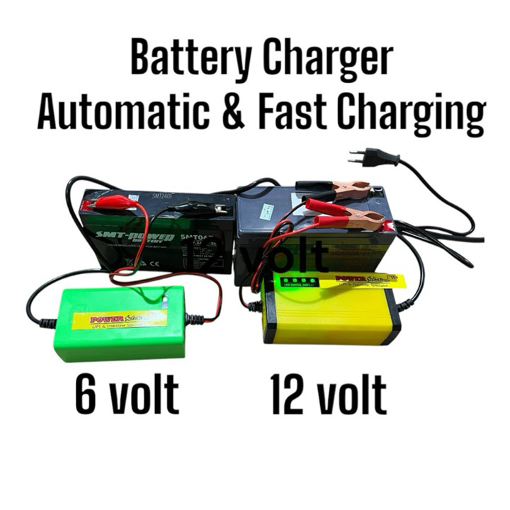 Baterai Charger Ups 6V 12V 2Ah 3Ah 4Ah 5Ah 7Ah 8Ah 9Ah 10Ah 