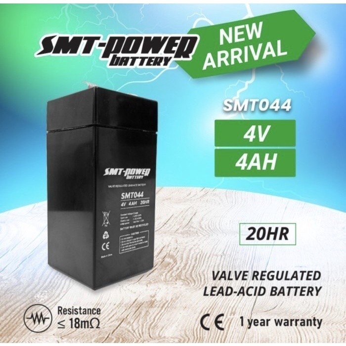 Baterai UPS  4volt 4 ampere Batre Timbangan Aki 4v 4Ah Bater