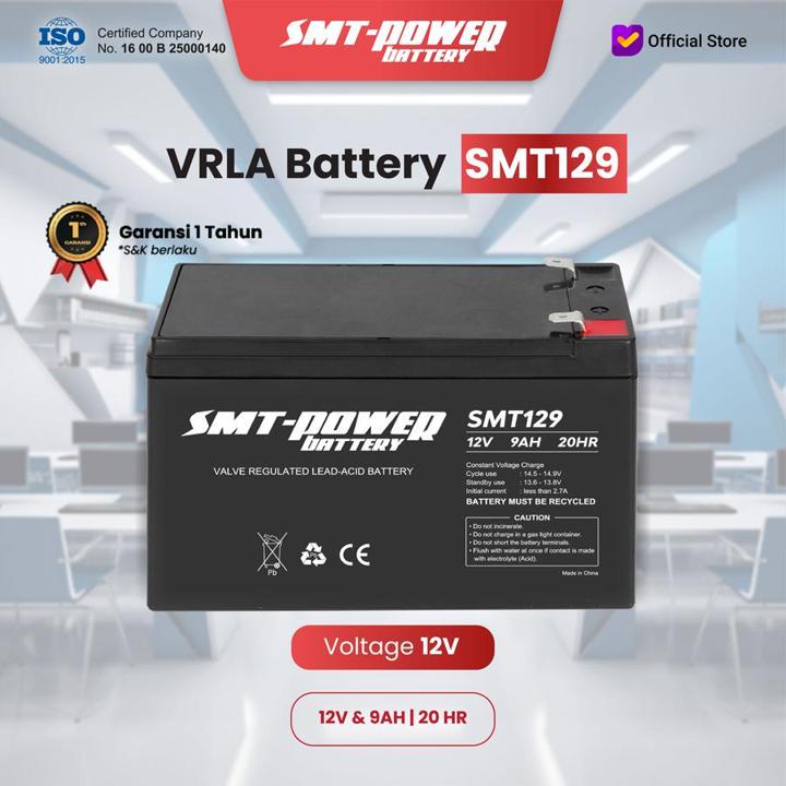 SMT129 Battery VRLA SMT Power 12V 9AH Baterai Mainan Anak / 