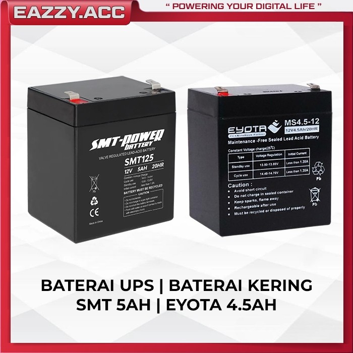 Baterai UPS SMT 12v 5Ah | Eyota 12V 4.5Ah | Battery UPS | Ba