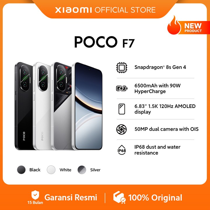 POCO F7 (12/512GB) | Snapdragon® 8s Gen 4 | 6500mAh with 90W