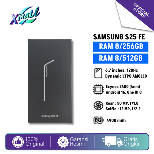 Samsung Galaxy S25 FE [8GB+512GB & 8GB+256GB] - Exynos 2400, Android 16 - Camera