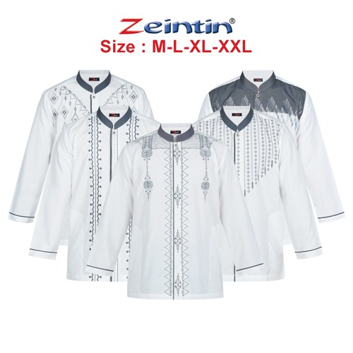 Zeintin - Baju Koko Pria Zeintin Lengan Panjang Fashion Pria Baju Muslim Pria Bahan Katun KoKo Kurta Pakistan AT