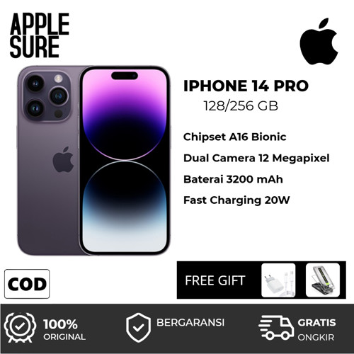 Apple iPhone 14 PRO 128GB 256GB FULLSET SECOND HAND INTERNASIONAL ORI BERGARANSI
