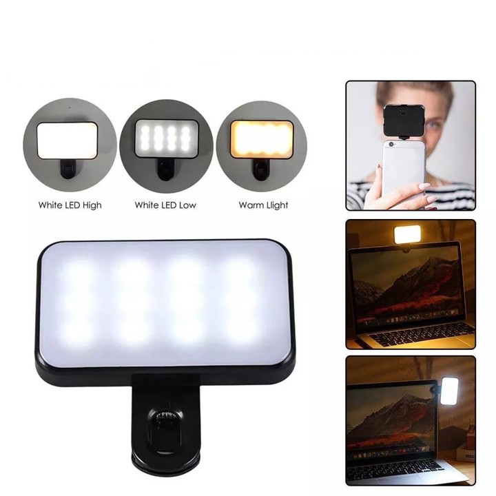 RG LED CUBE Light with Clip Lampu Mini Selfie Lighting Konte