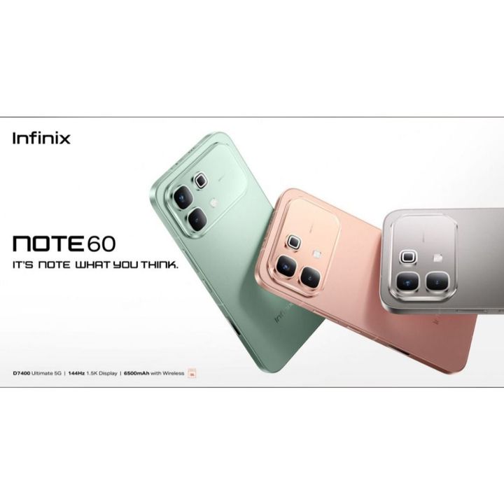 Infinix Note 60 5G 8GB+256GB Display 144Hz 6.78" 1.5K AMPLED Prosessor Mediatek 