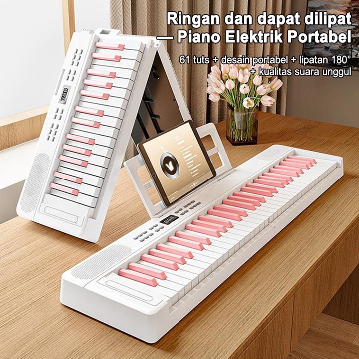 Benston Music- Piano elektronik lipat 61 tuts, khusus untuk 
