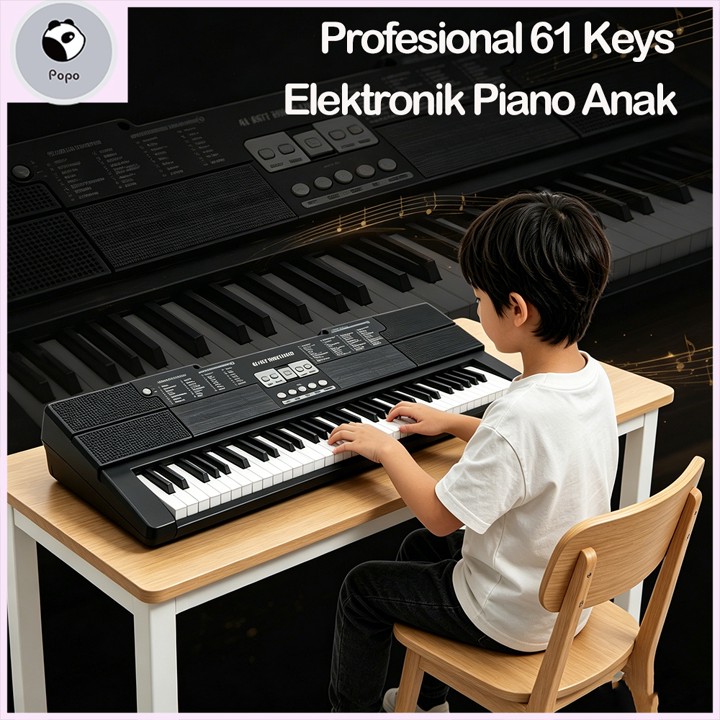 Mainan Piano Anak Elektronik 61 Keys Digital Elektronik Pian
