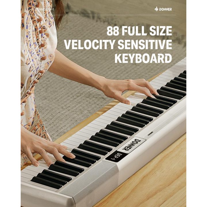 Donner DEP-1 Digital Piano 88 Keys for Beginner - White