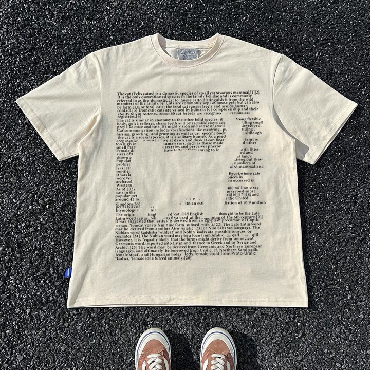 BOOMBAP Street Style T-shirt Oversize Kucing sastra | Kaos W