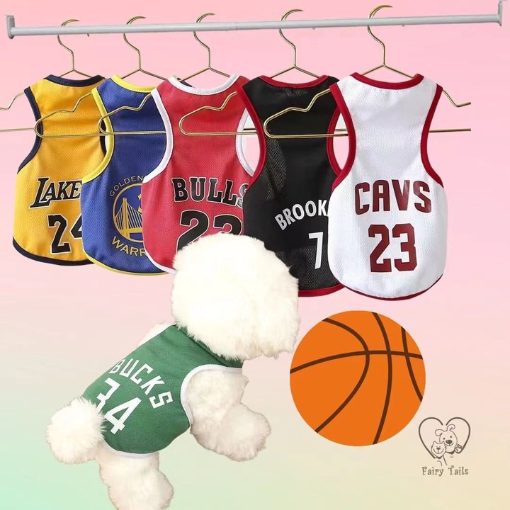 Baju Jersey Basket Kaos NBA Untuk Anjing dan Kucing Anabul /