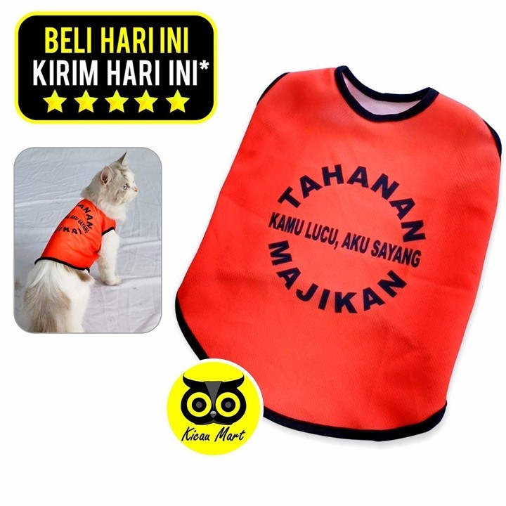 KICAU MART Kostum Hewan Baju Kucing Model Tahanan Majikan Pa