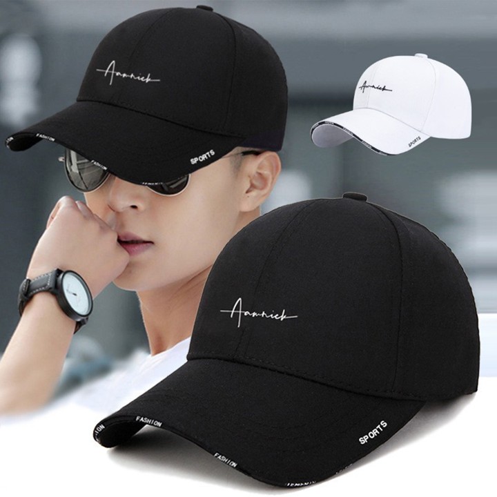 Topi Baseball wanita pria fashion Topi snapback putih hitam 