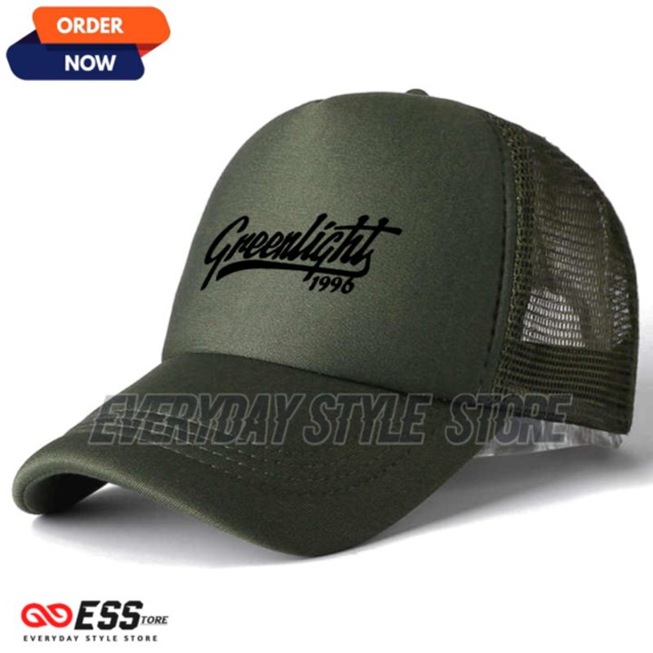 Topi Greenlight Trucker Black Logo