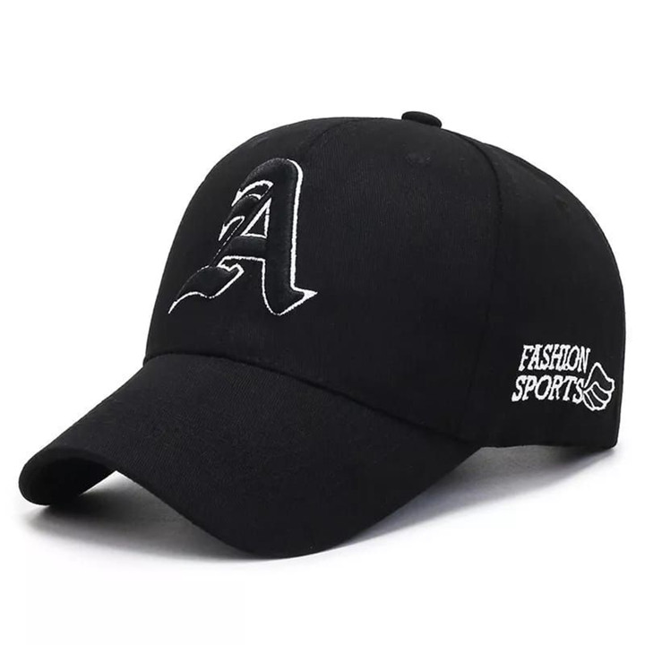 Topi baseball Inisial logo Huruf A Bordir Simpel fashion spo