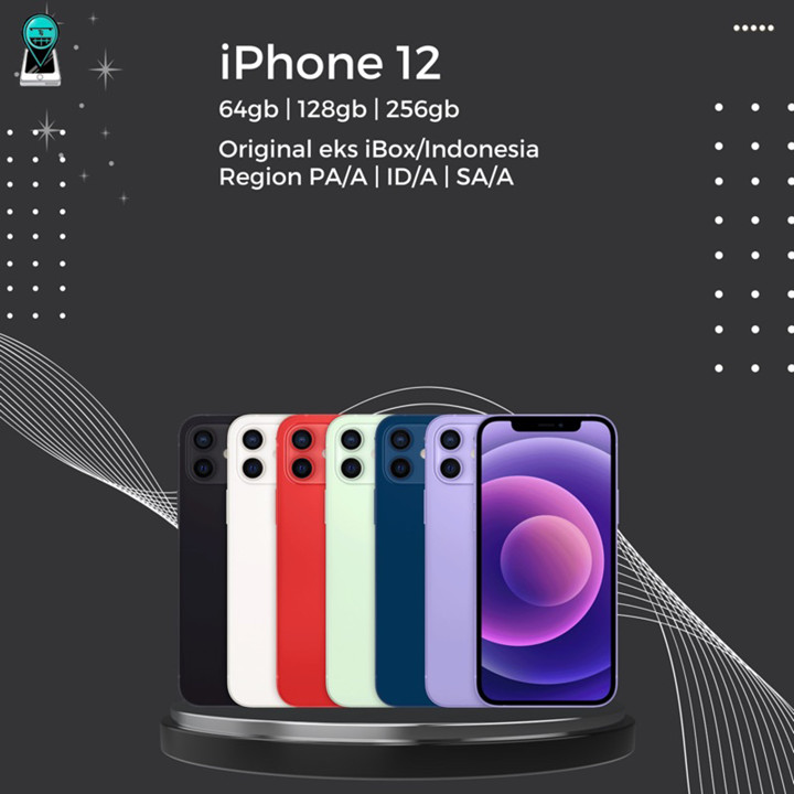 HANDPHONE IP 12 64GB 128GB 256GB SECOND ORIGINAL FULLSET EX 