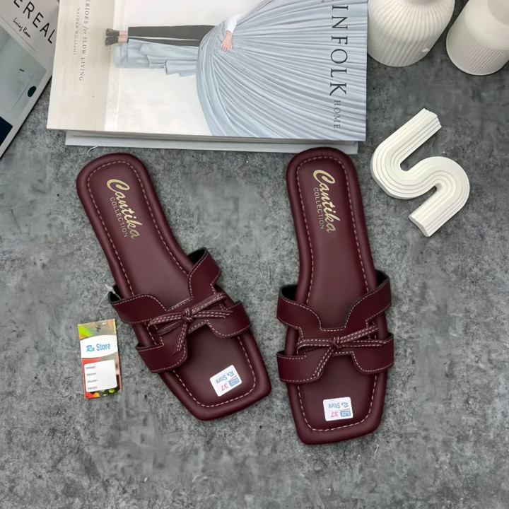 new sandal teplek SHAKIRA pita cantika  wanita simple elegan