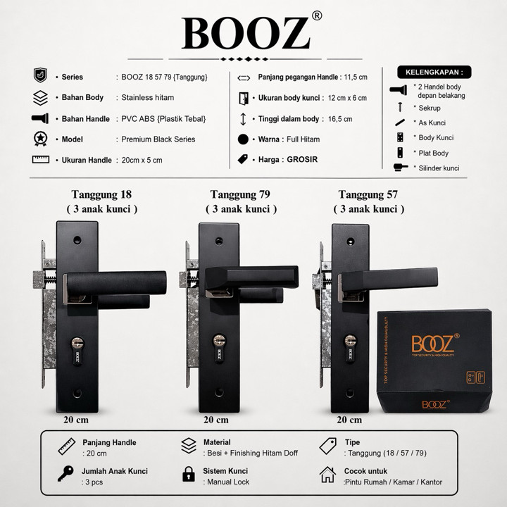 HARGA GROSIR TERSEDIA PROMO Handle Kunci Pintu Tanggung Hita