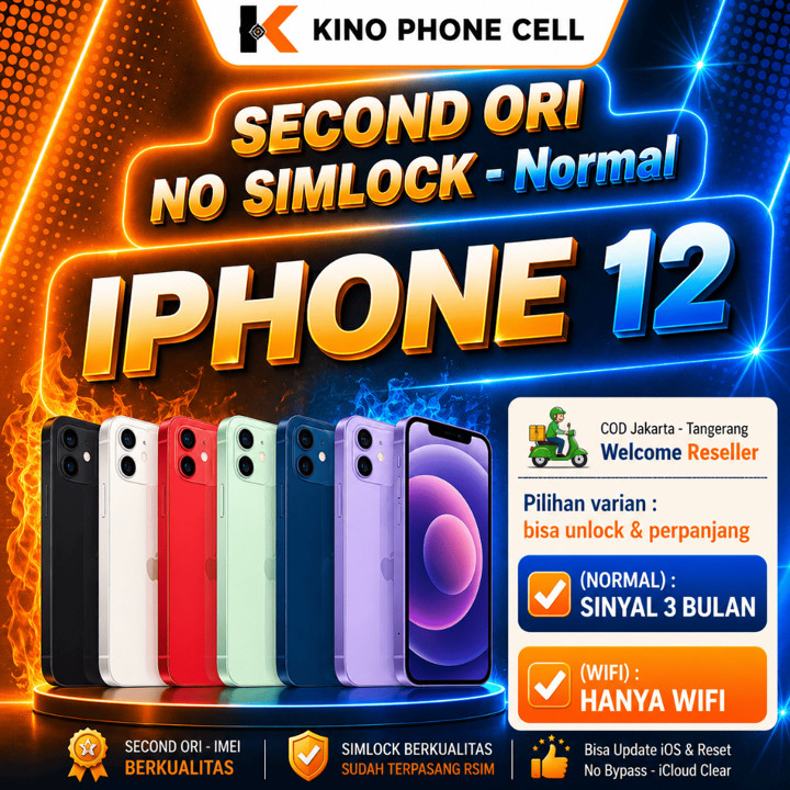 IPHONE 12 & IPHONE 12 Mini Second 64GB 128GB 256GB Inter Nor
