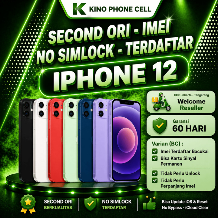 BC IPHONE 12 Beacukai 64GB 128GB 256GB Normal Second inter S