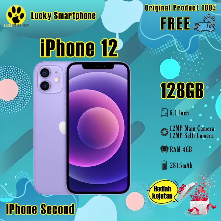 Apple iPhone12 128GB Silent Fullset Original100% Second Mulu