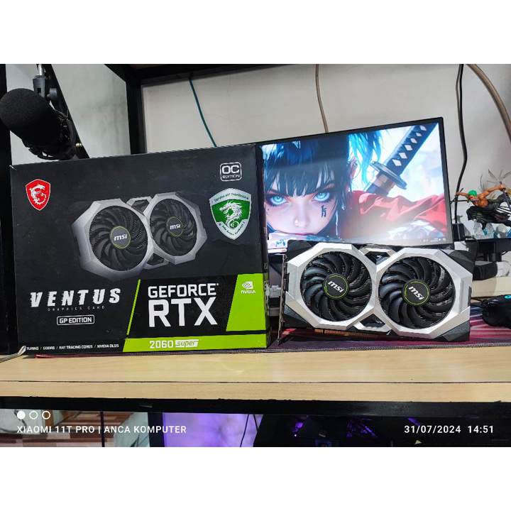 VGA CARD RTX 2060 Super MSI 8GB 256 BIT DDR6 / RTX 2060 MSI 