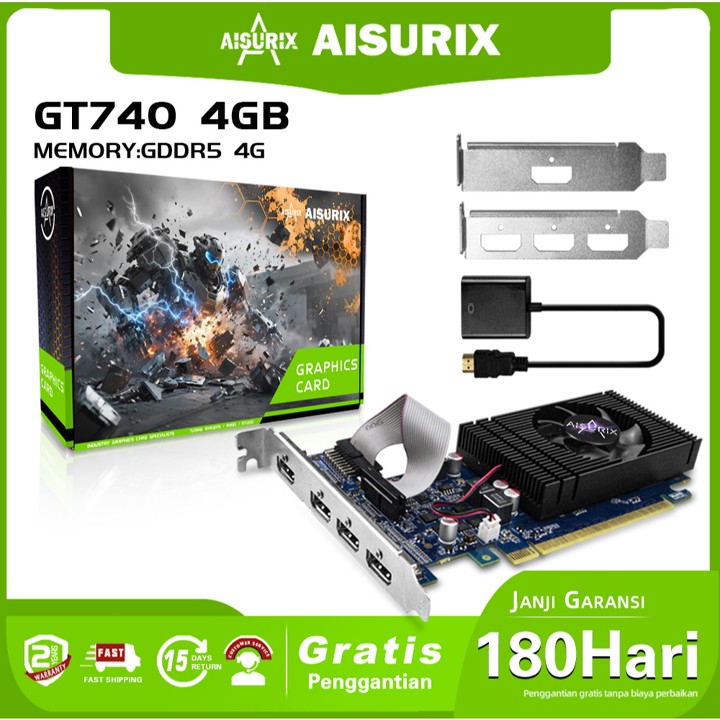 AISURIX NVIDIA VGA Card GT740 4GB GT730 4GB DDR3 128Bit Grap