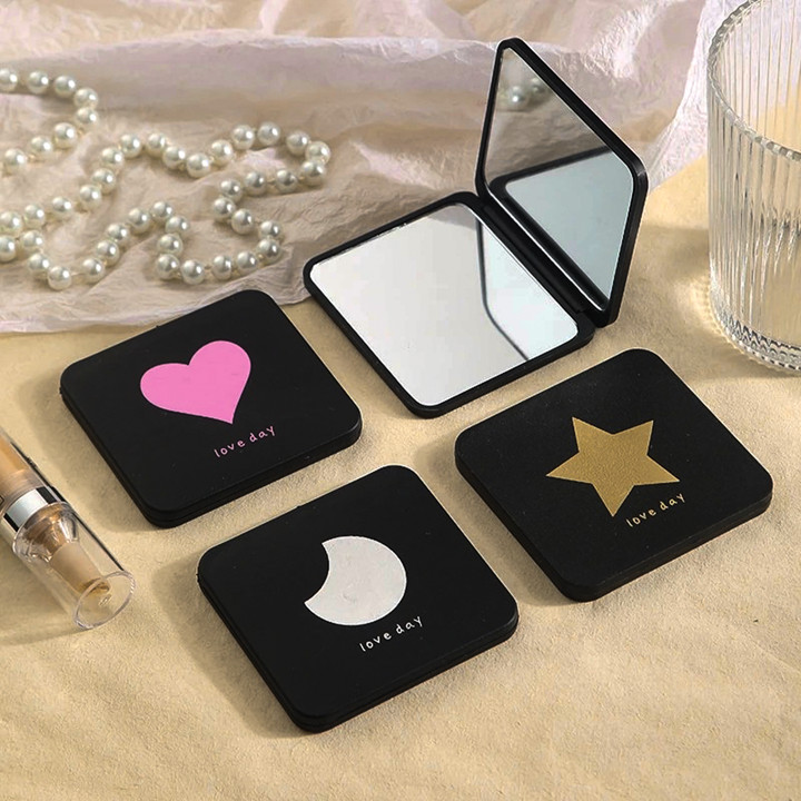 TMALL88 Cermin Lipat Mini Tipis Travel Kaca Rias Makeup 2 Si