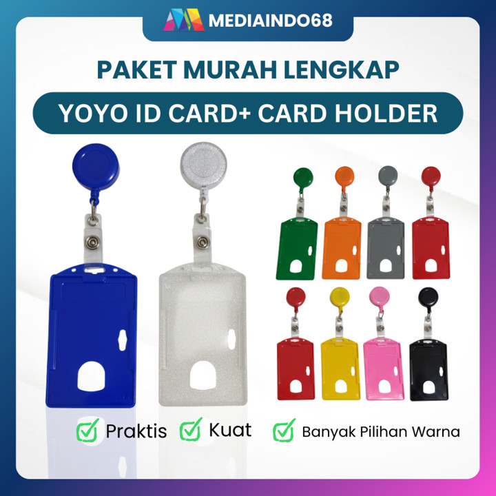 YOYO ID CARD HOLDER + CARD HOLDER (PAKET MURAH TERLENGKAP)