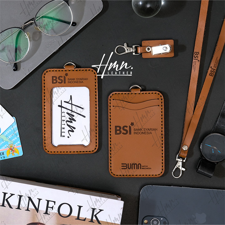 Id card kulit id card holder kulit costom