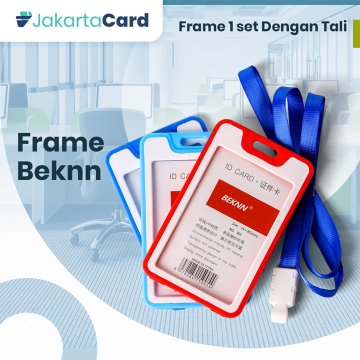 card holder kartu isi 2 Kartu plus tali card holder plastik 