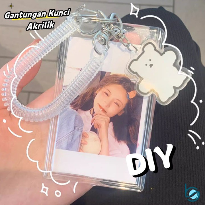 Holder Id Card Acrylic DIY Id Card 2 Sisi Tempat Kartu Akril