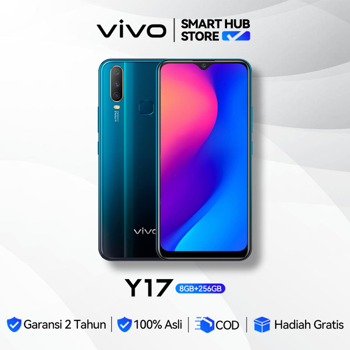 VIVO Y17 RAM 8GB ROM 256GB 5000mAh 6.35" Dual SIM Ponsel Pin