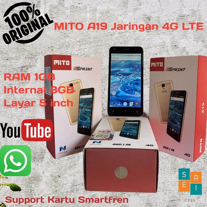 HP MITO Android A19 Jaringan 4G Promo Cuci Gudang Murah Meri