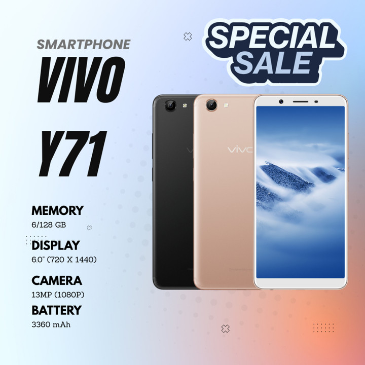 HANDPHONE ANDROID Y71 RAM 6GB ROM 128GB BEST SELLER PROMO