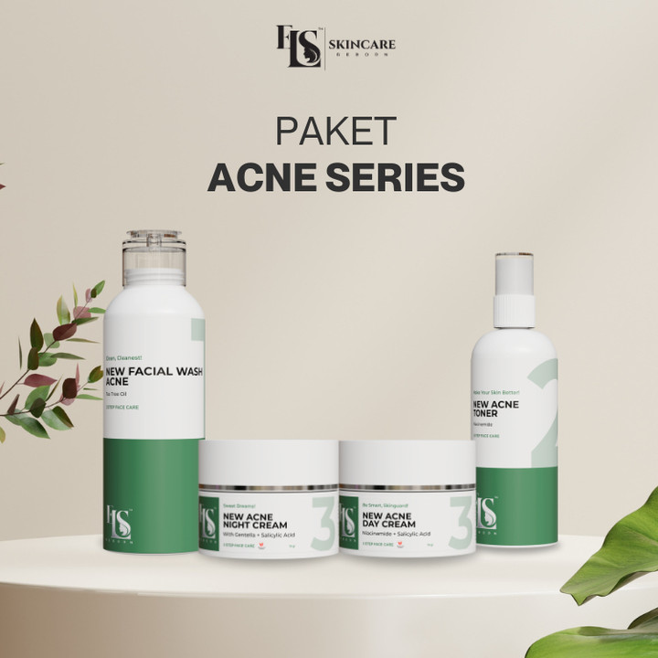 LS SKINCARE ACNE SERIES CREAM WAJAH BERJERAWAT PERAWATAN KEC