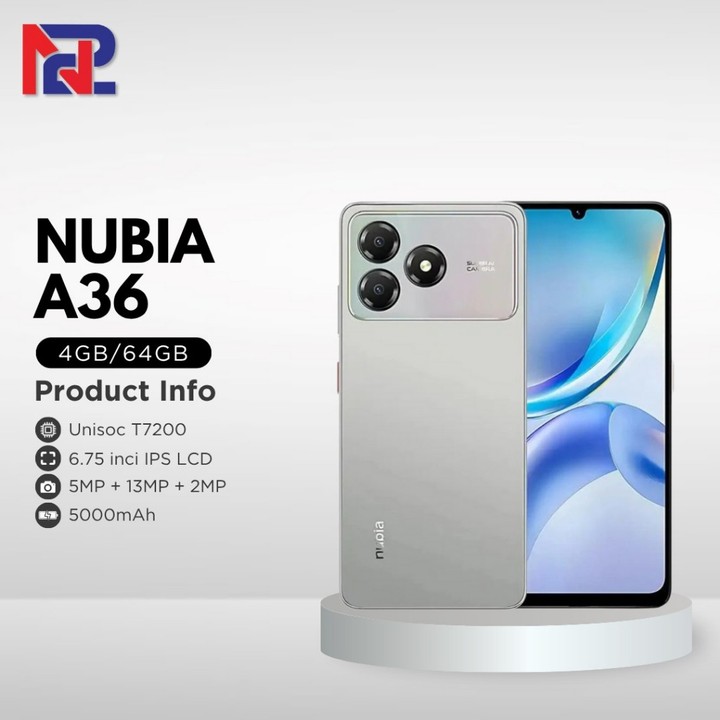 ZTE Nubia A36 4+8/64 GB | Display 6.75 Inch HD+ 90Hz - Uniso
